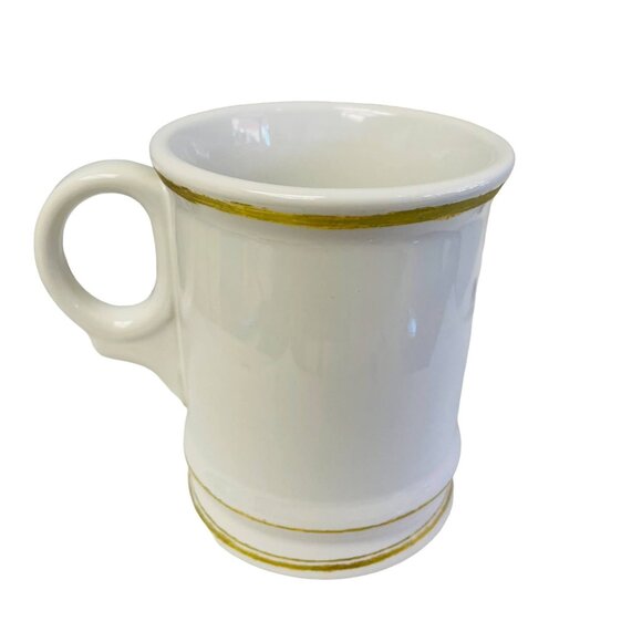 Williams-Sonoma 2012 Monogrammed "T" Mug White Ceramic With Gold Trim - Picture 3 of 6